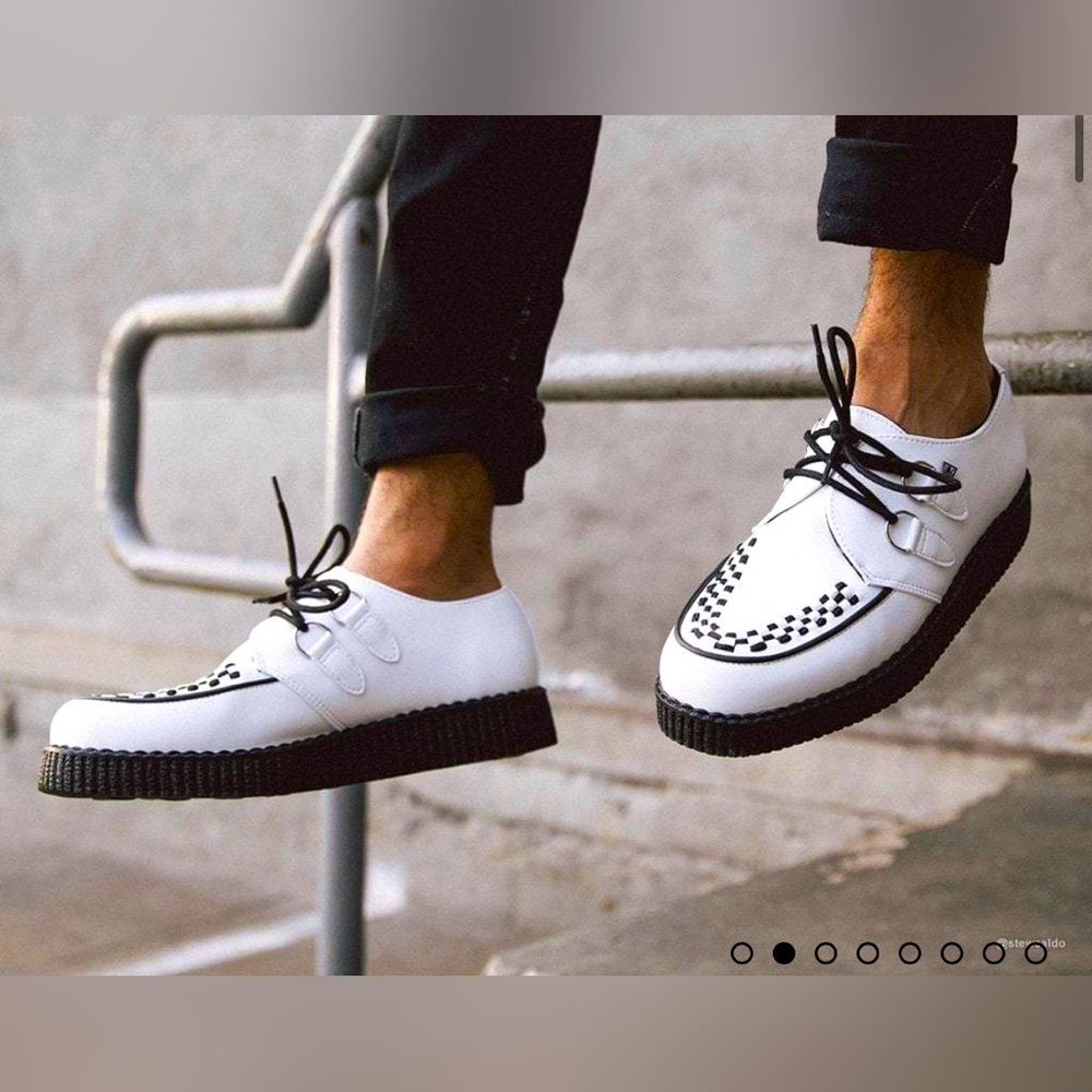 Men’s TUK Low Creeper Punk Leather Shoes